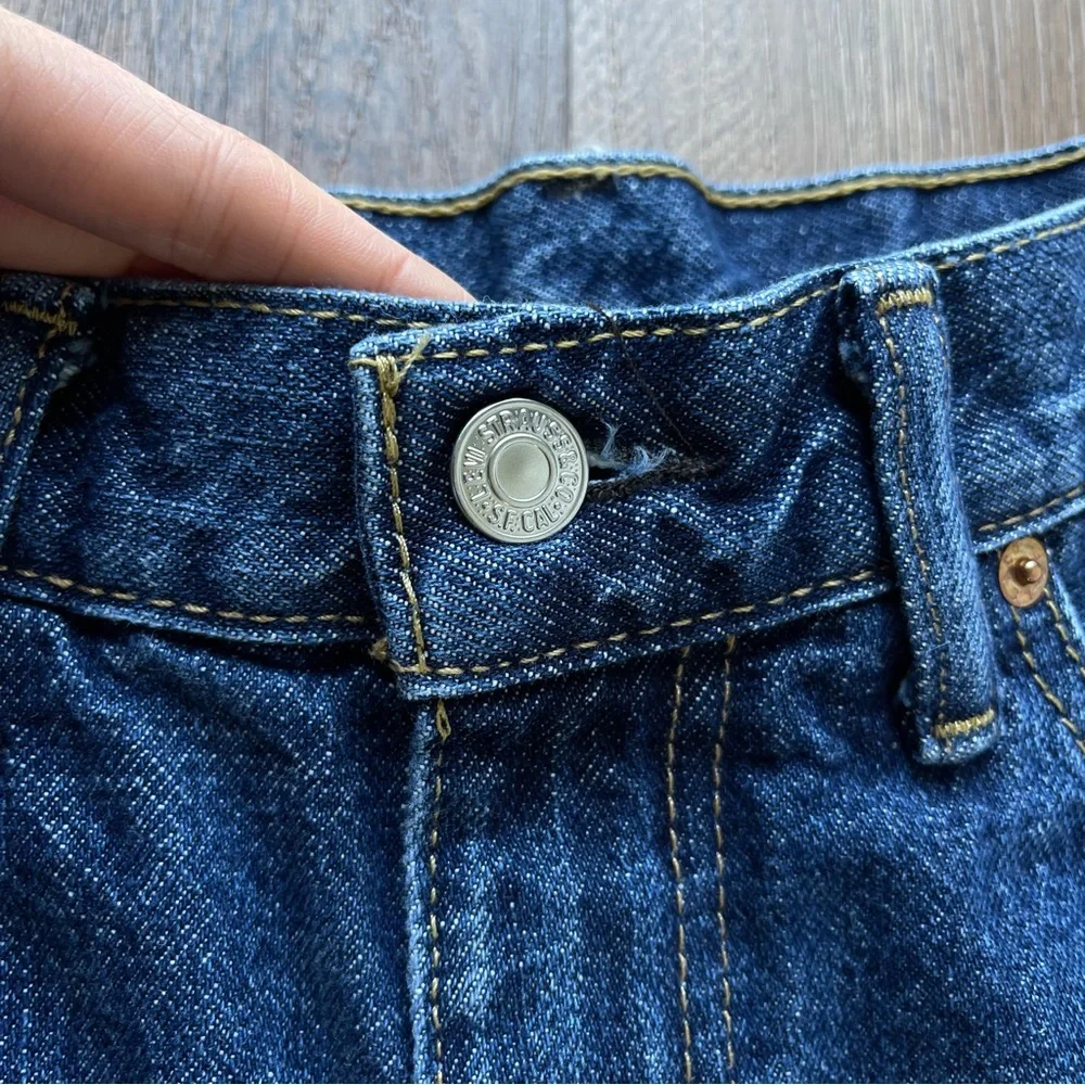 Levi’s 505 32 Vintage 90s Long Relaxed Denim Shorts Straight Fit Y2K High Rise